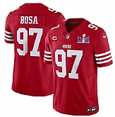 Men & Women & Youth San Francisco 49ers #97 Nick Bosa Red 2024 F.U.S.E. Super Bowl LVIII Patch And 2-star C Patch Vapor Untouchable Limited Jersey,baseball caps,new era cap wholesale,wholesale hats